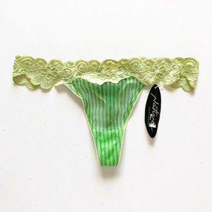 Native Intimates Green Mesh Lace Panty Medium New